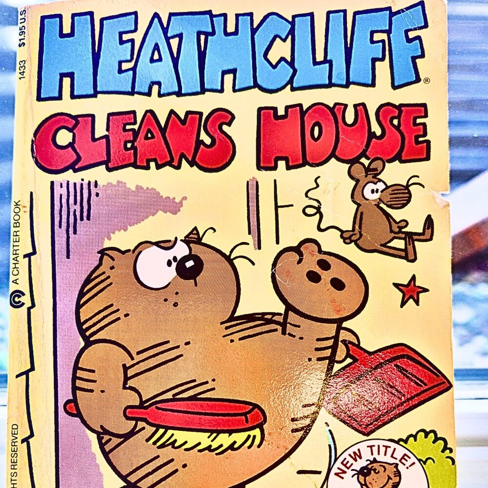 Heathcliff Cleans House 1985 Vintage Comic Book George Gately Cat Cartoon